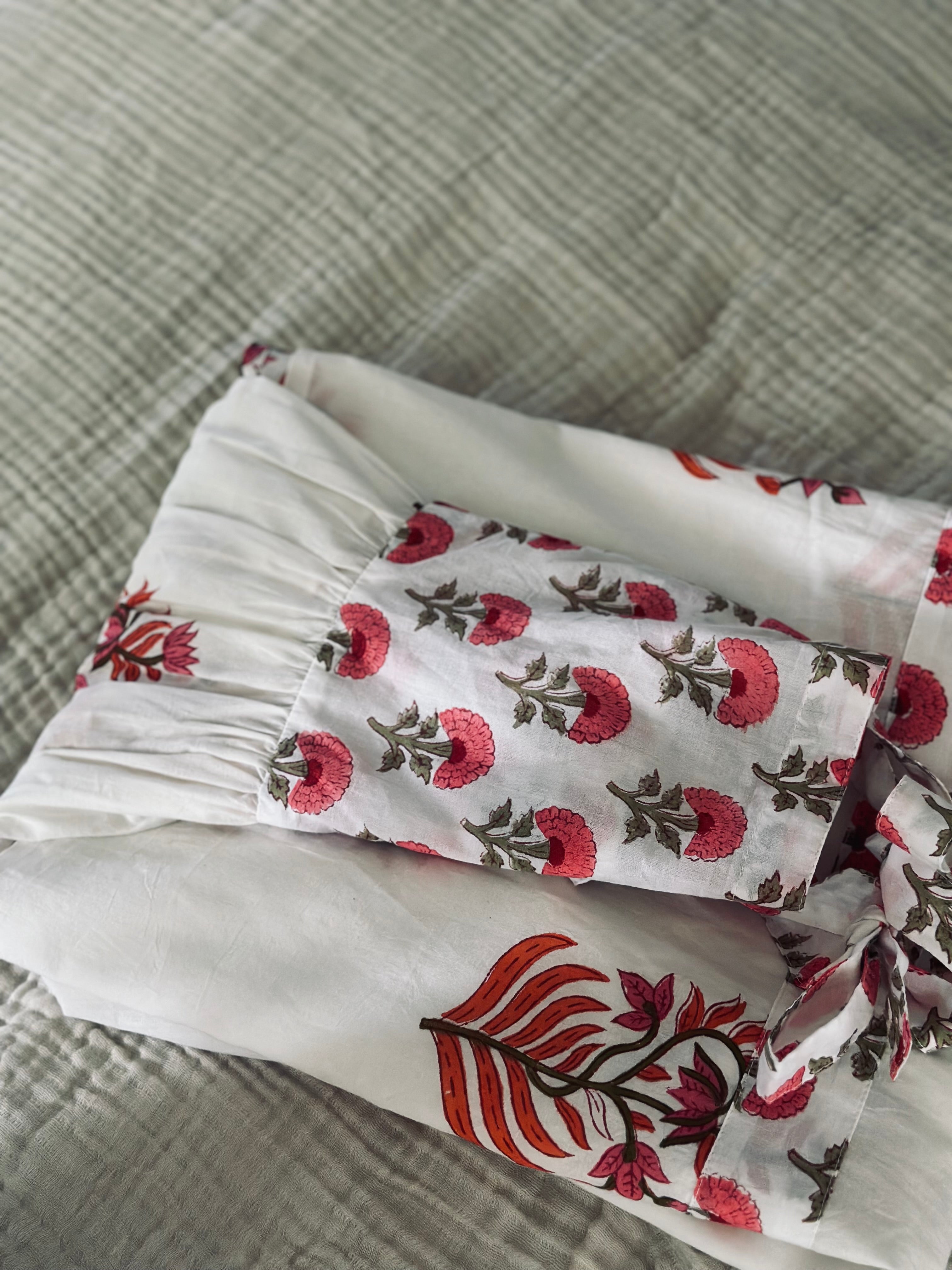 Pink & White Bow Sun Dress