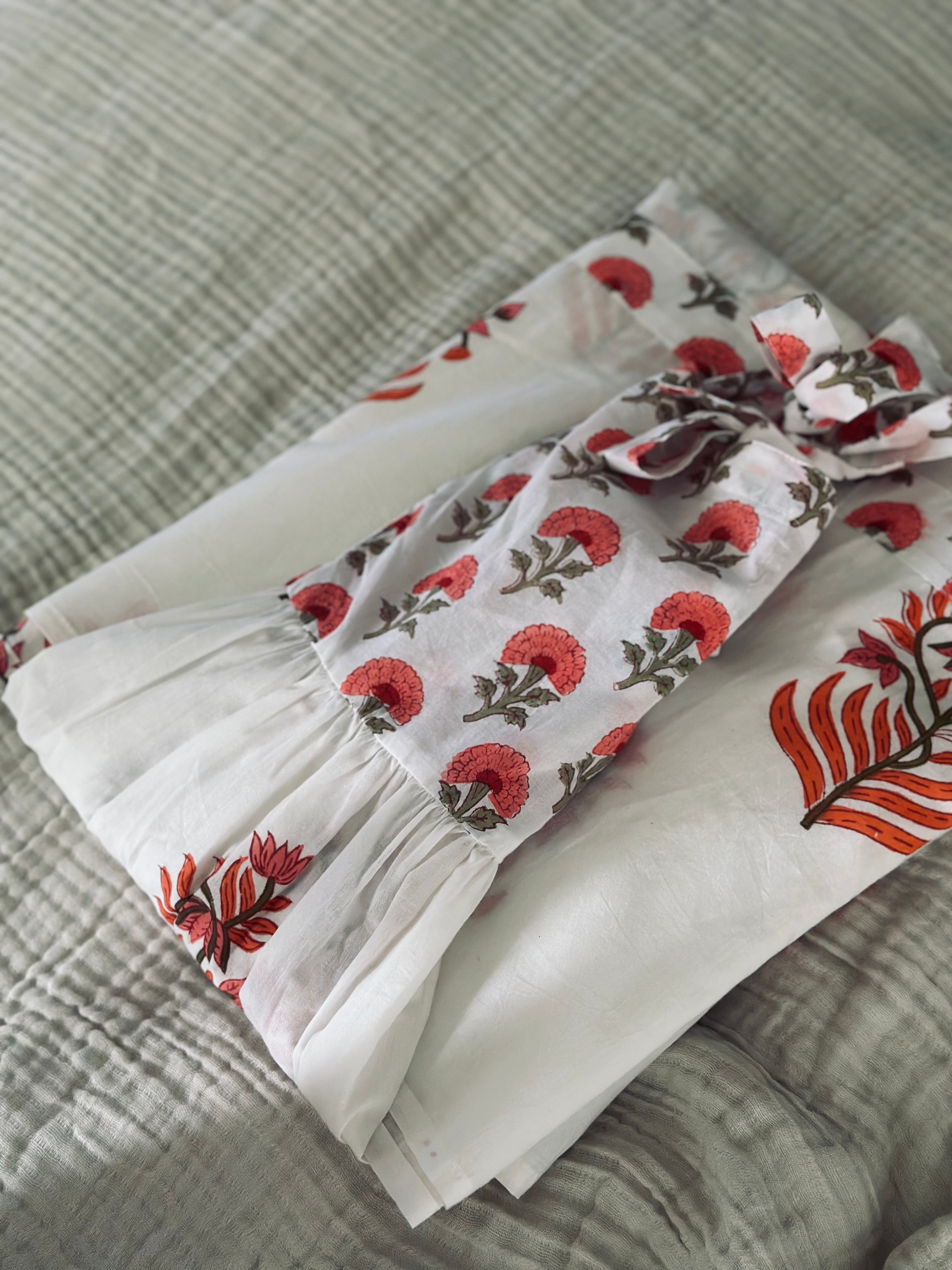 Pink & White Bow Sun Dress