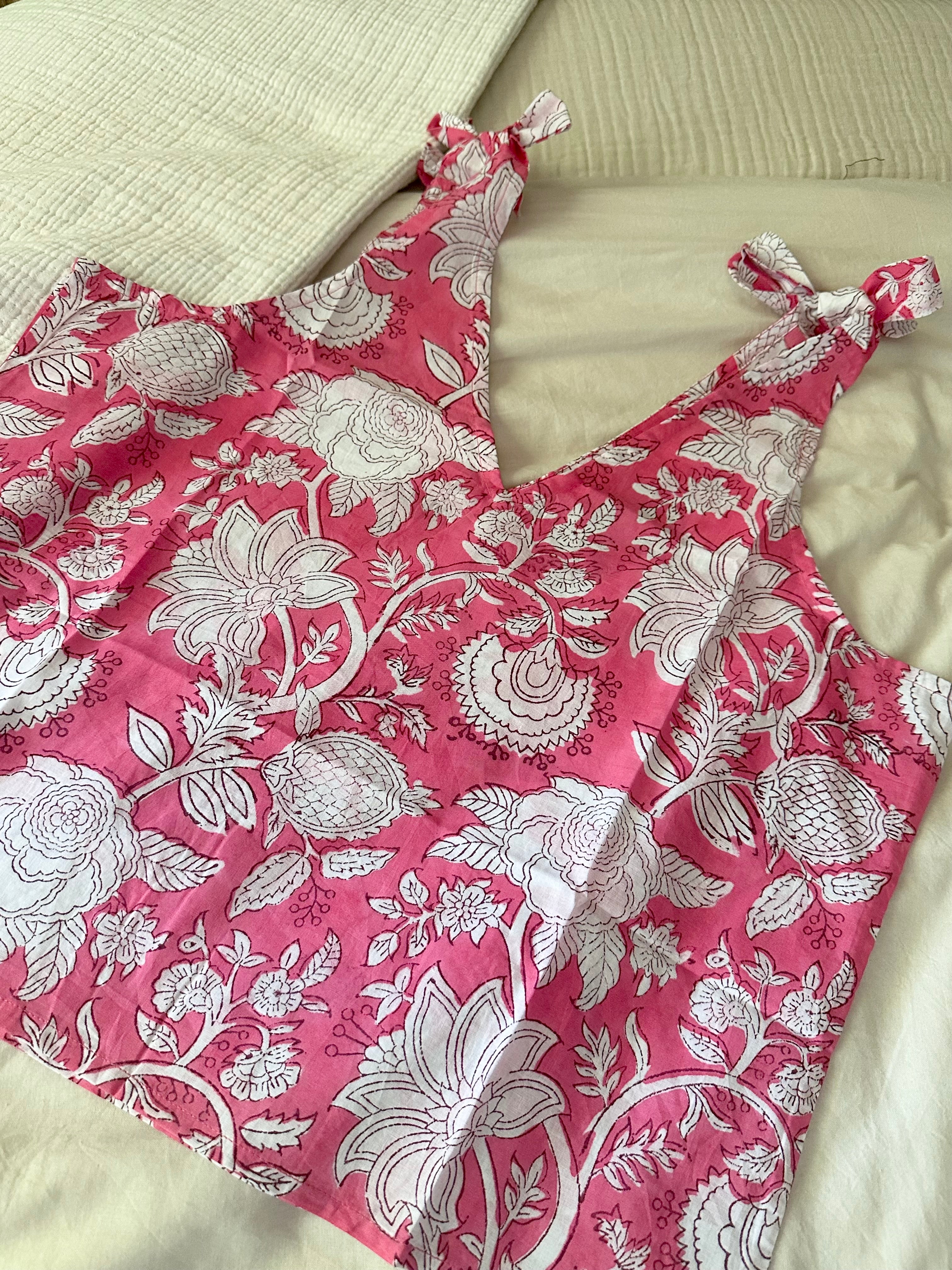 Cherry Crumble Bow Tie Top