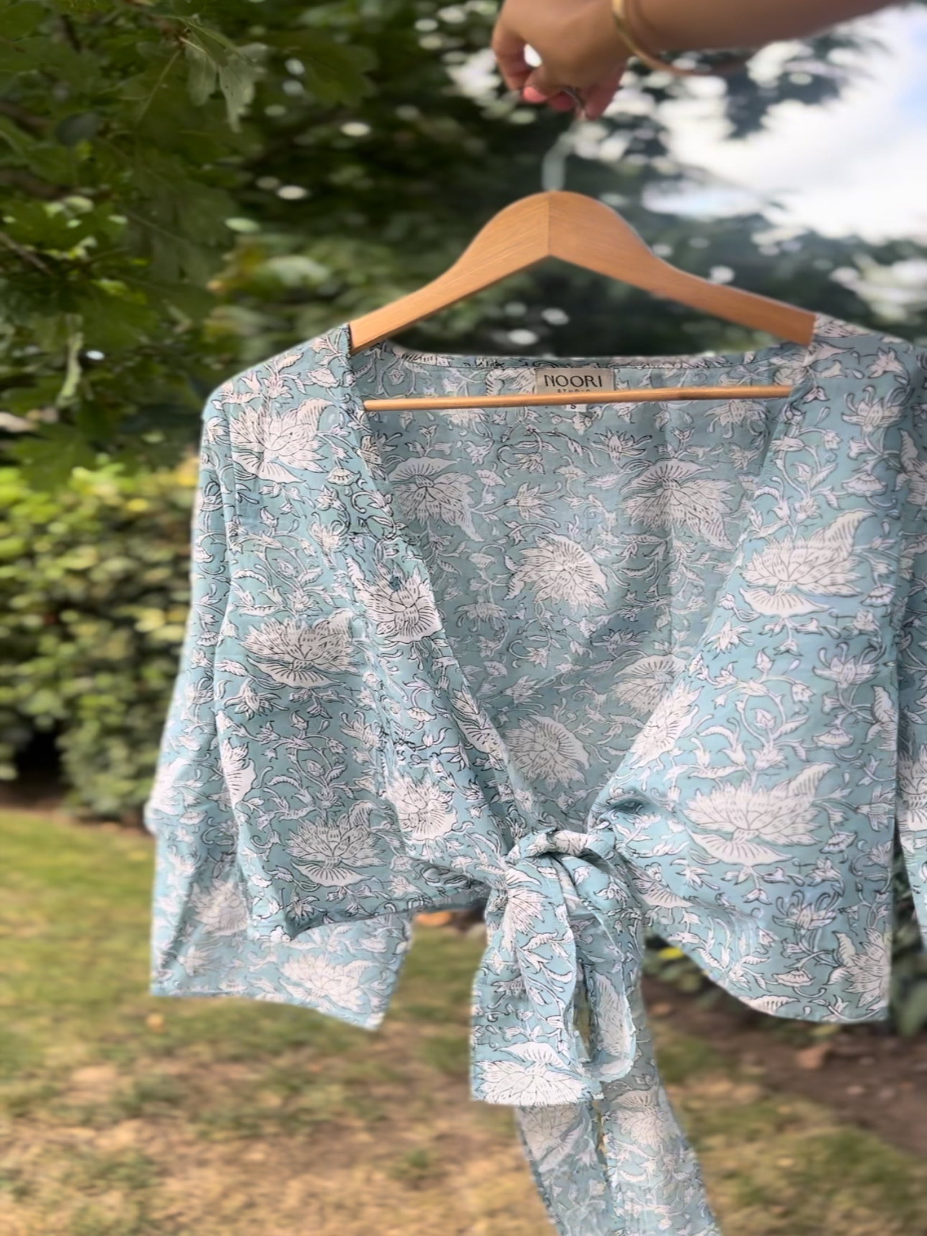 Earl Grey Wrap Top