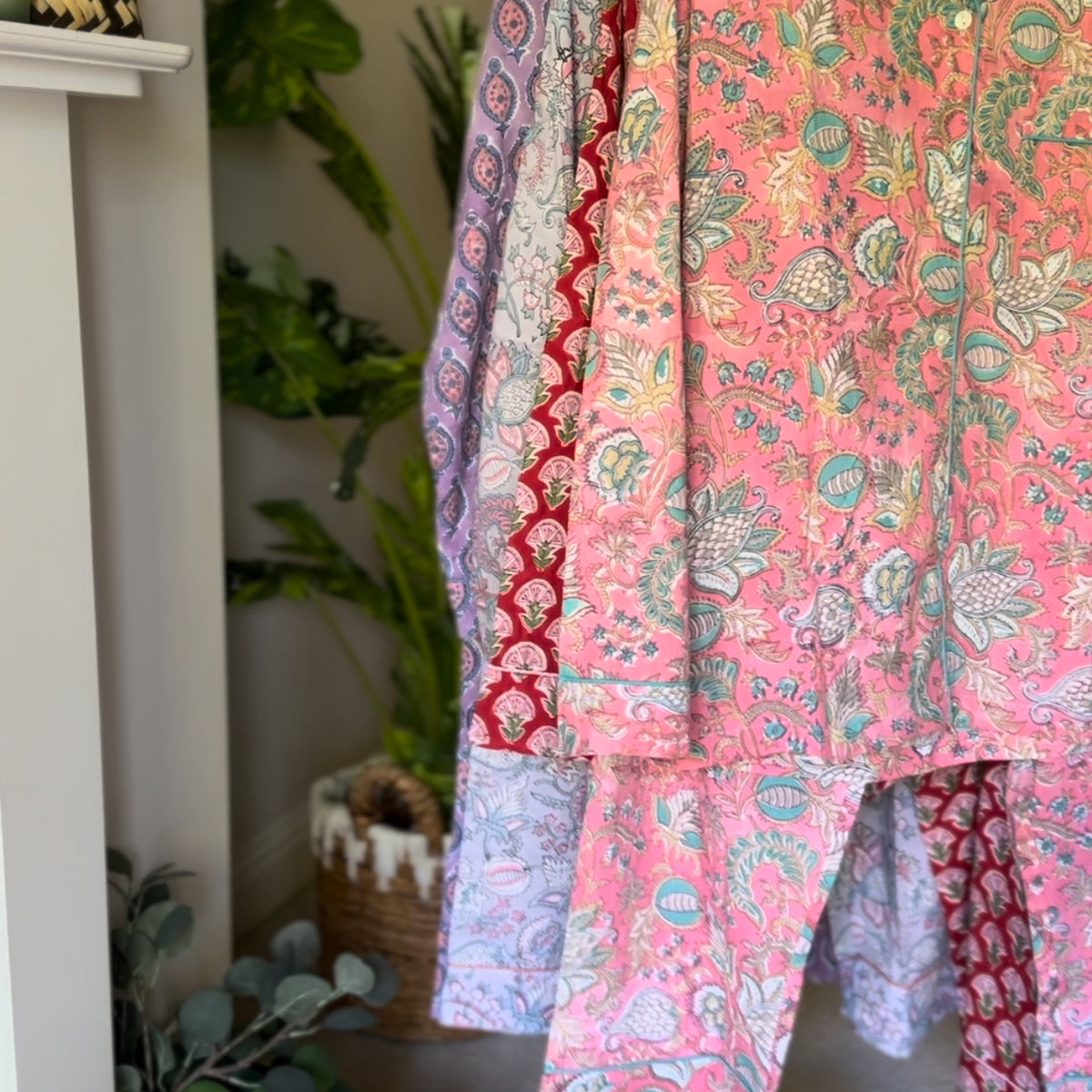 Raspberry Sorbet Full Length Pyjamas – The Noori Studio