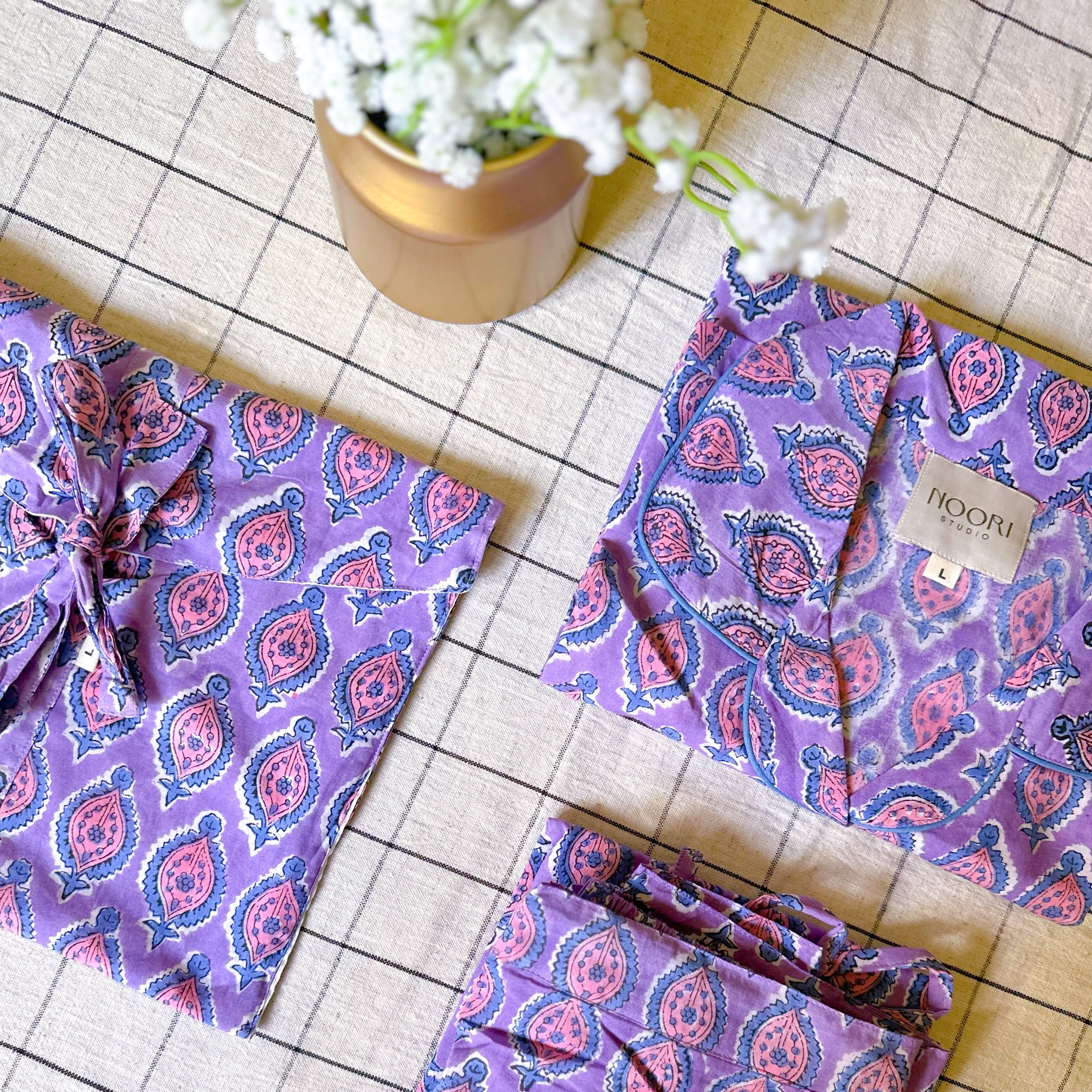 Lavender Macaron Full Length Pyjamas