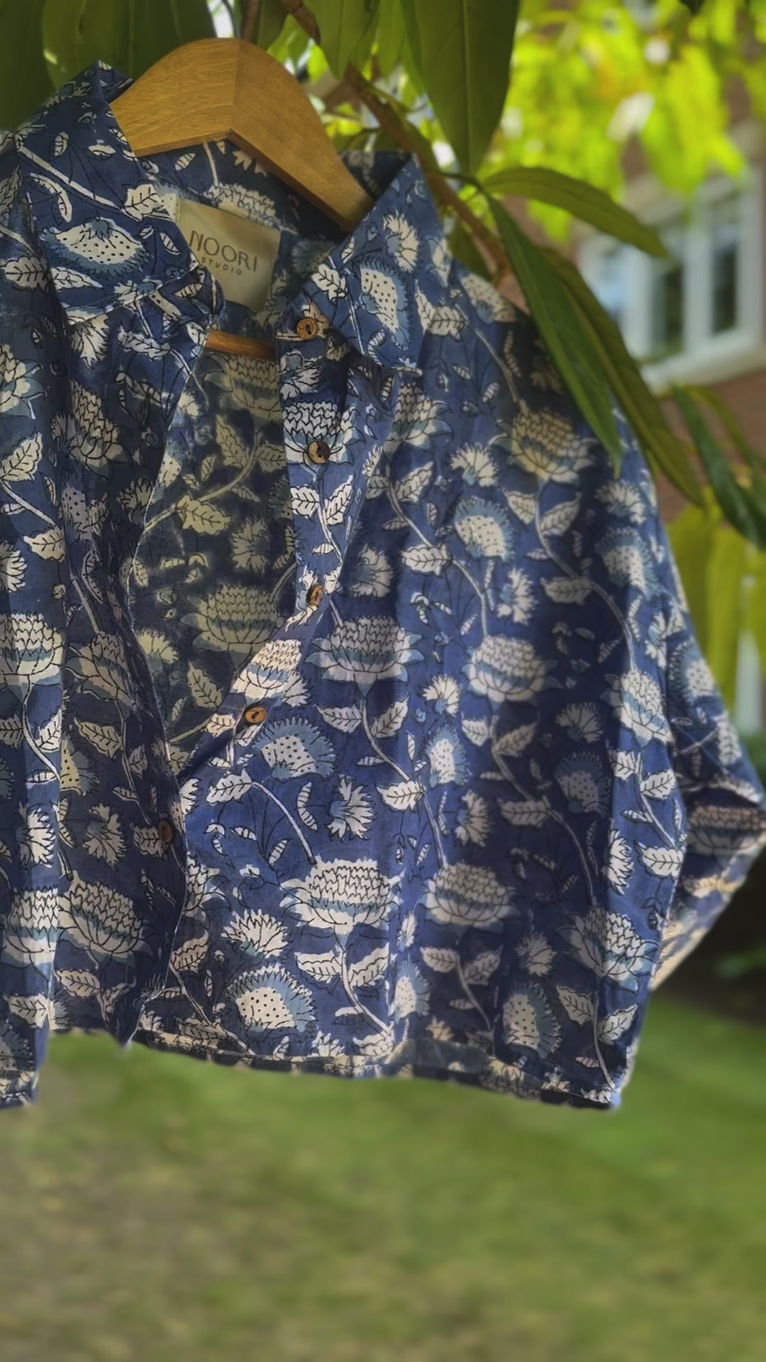 Blueberries & Cream Crop Shirt